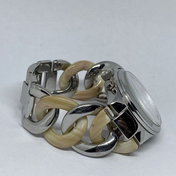 Michael Kors Runway MK4263 Womens Beige & Silver Strap Analog Quartz Watch MP742 - Picture 12 of 12